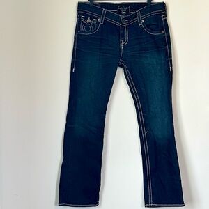 Big Star Sophie Dark Wash Jeans with Contrast Stitching - Size: 32R